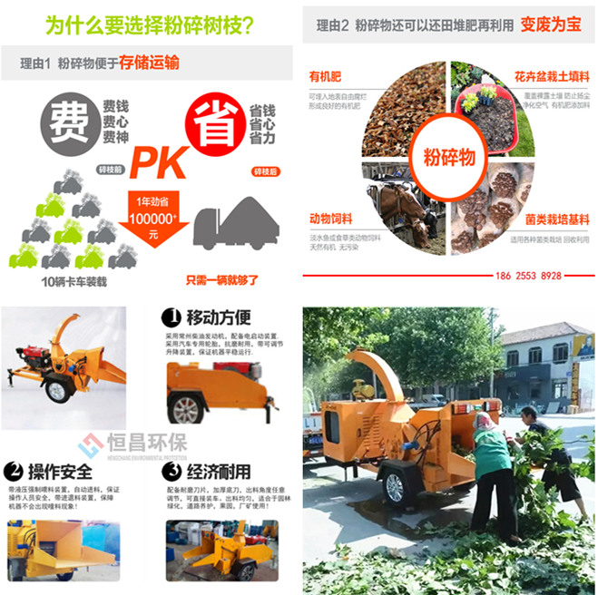 山西省臨汾市吉縣廢棄蘋果樹枝粉碎機